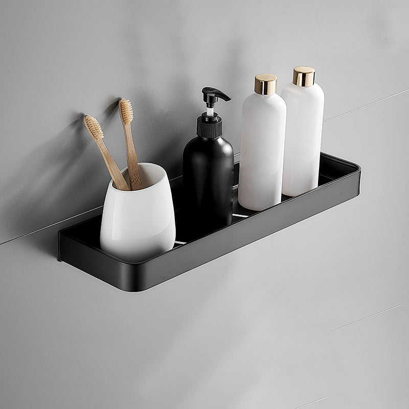 Sleek Black 2-Piece Stainless Steel Bath Accessory Set