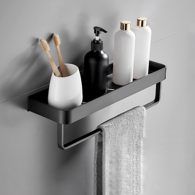 Sleek Black 2-Piece Stainless Steel Bath Accessory Set