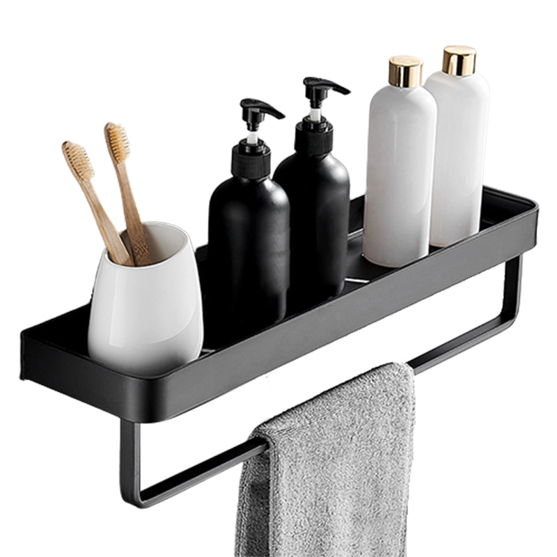 Sleek Black 2-Piece Stainless Steel Bath Accessory Set