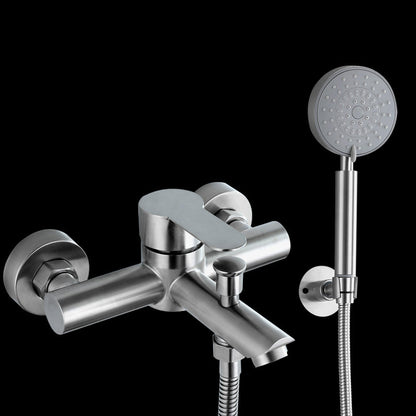 Luxury Stainless Steel Wall Mount Bathtub Faucet