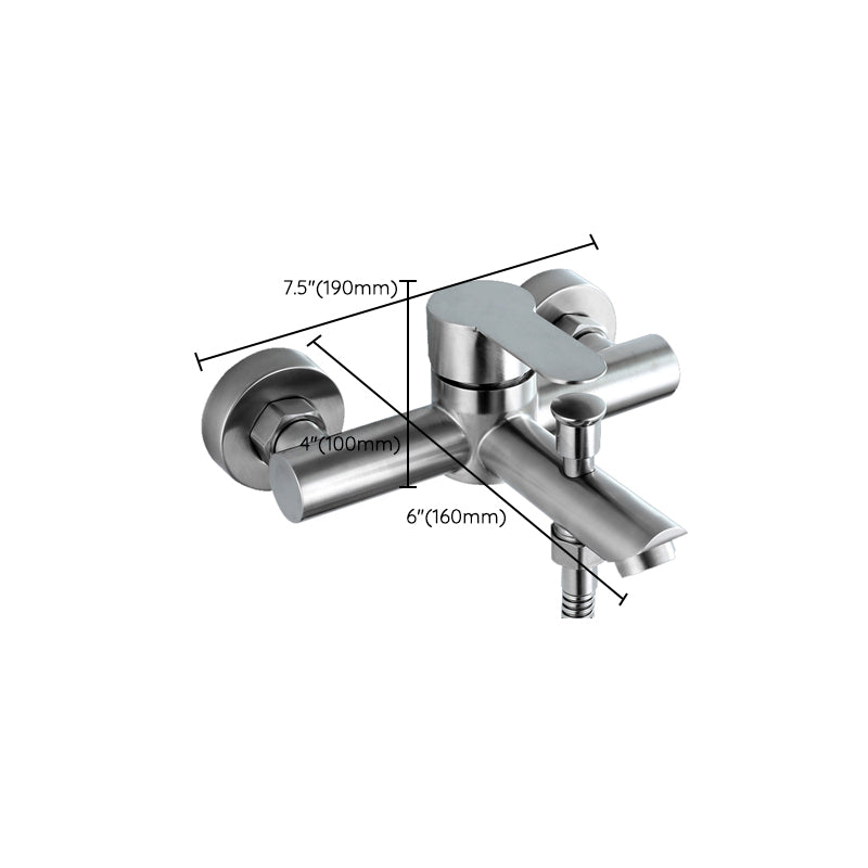 Luxury Stainless Steel Wall Mount Bathtub Faucet