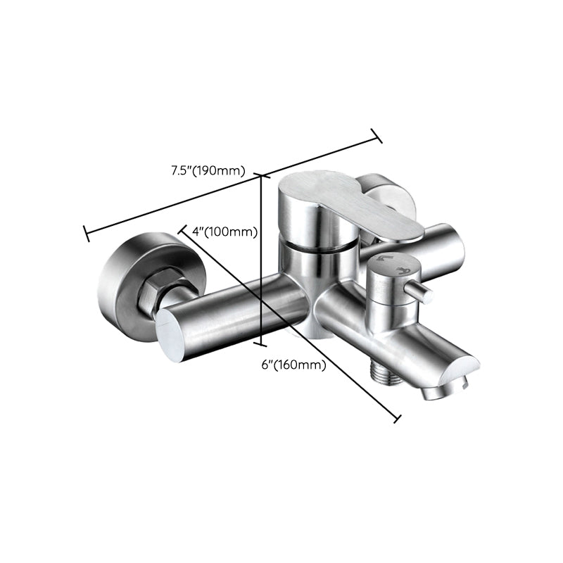 Luxury Stainless Steel Wall Mount Bathtub Faucet