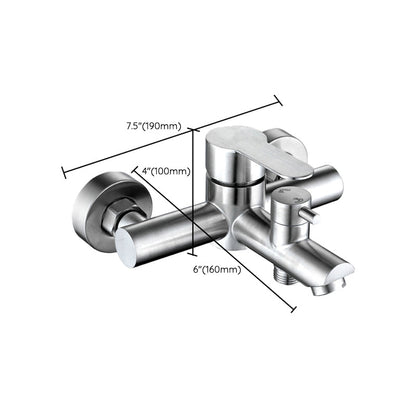 Luxury Stainless Steel Wall Mount Bathtub Faucet