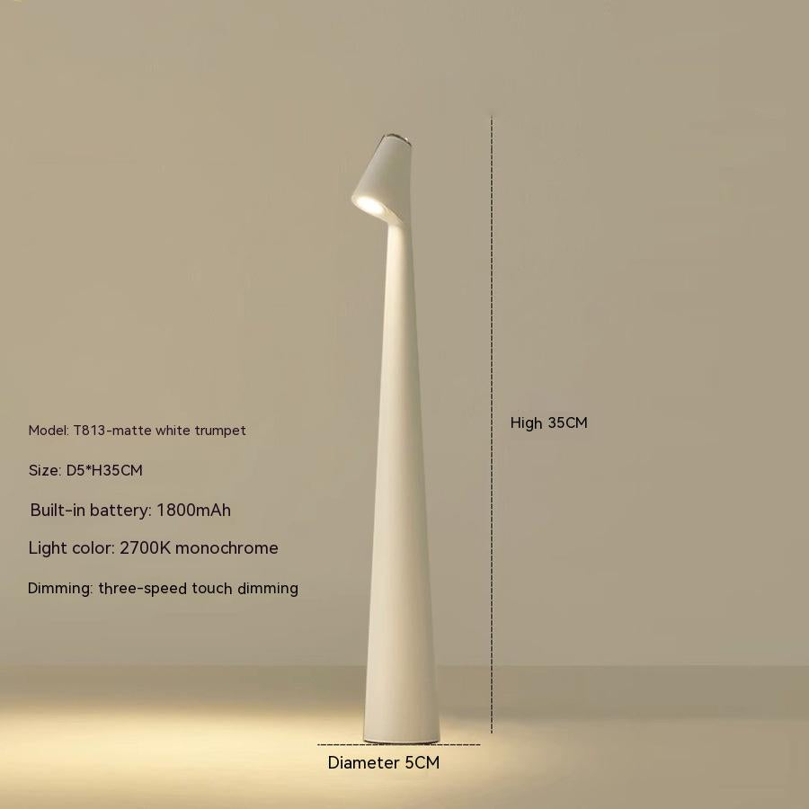 Contemporary Red Metal Desk Lamp