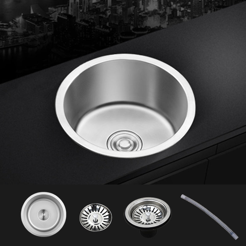 Modern Round Stainless Steel Kitchen Sink with Strainer