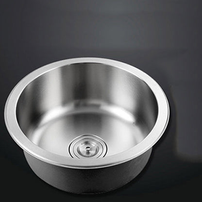 Modern Round Stainless Steel Kitchen Sink with Strainer