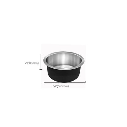 Modern Round Stainless Steel Kitchen Sink with Strainer