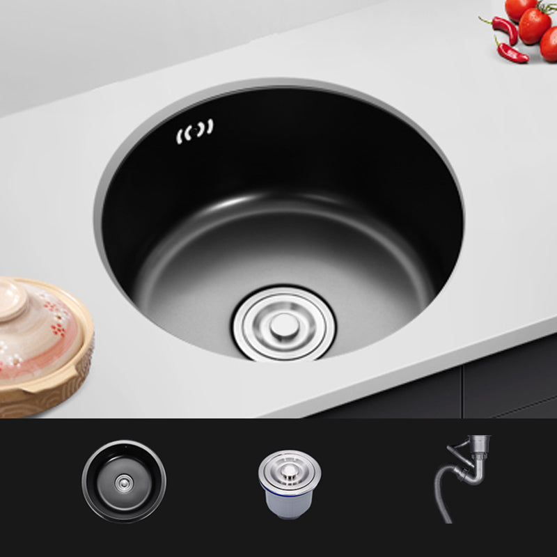 Stainless Steel Round Kitchen Sink with Drain Kit - Cofik