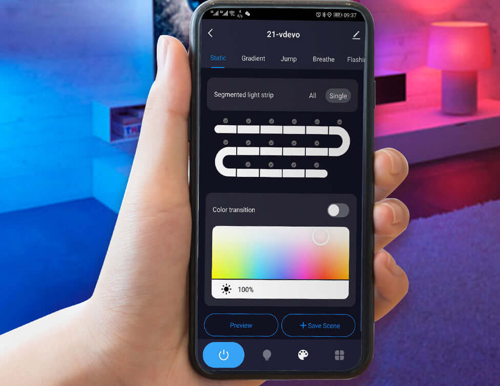 Colorful Smart TV Ambient LED Backlight Lamp
