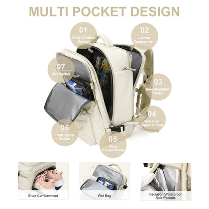 Waterproof Women's Hiking Backpack 35L with USB Port
