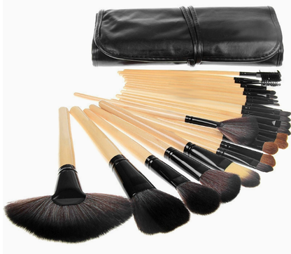 Complete 24 Piece Makeup Brush Kit with Case