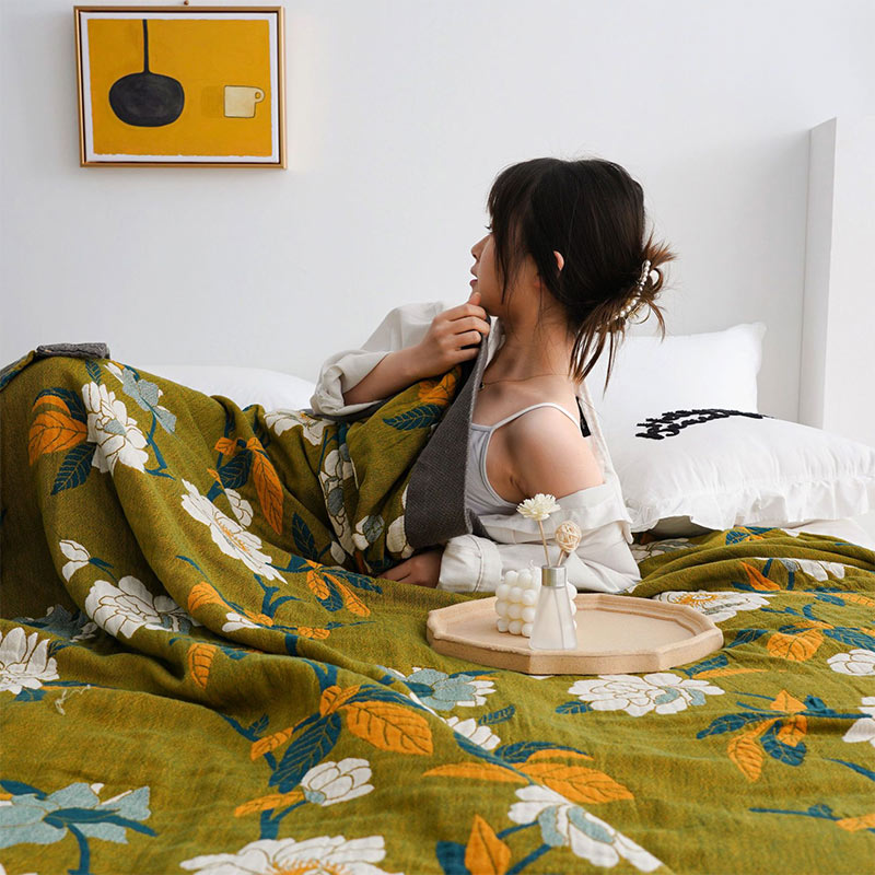 Colorful Floral Reversible Quilt - Cofik