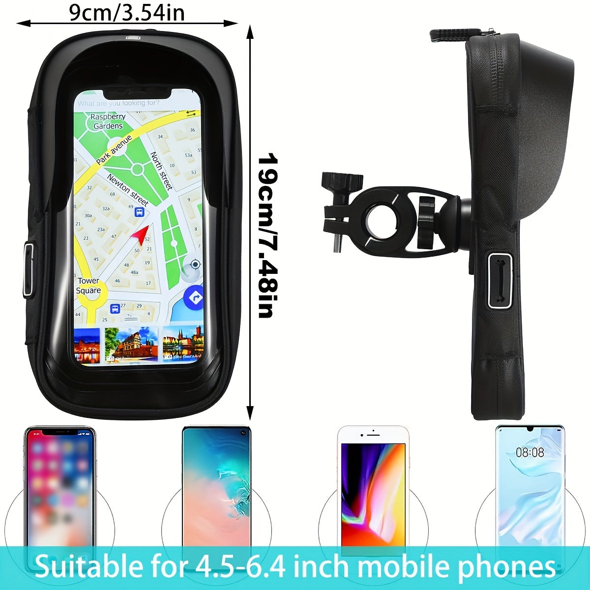 Universal Bike Phone Mount - Adjustable 360° Rotation