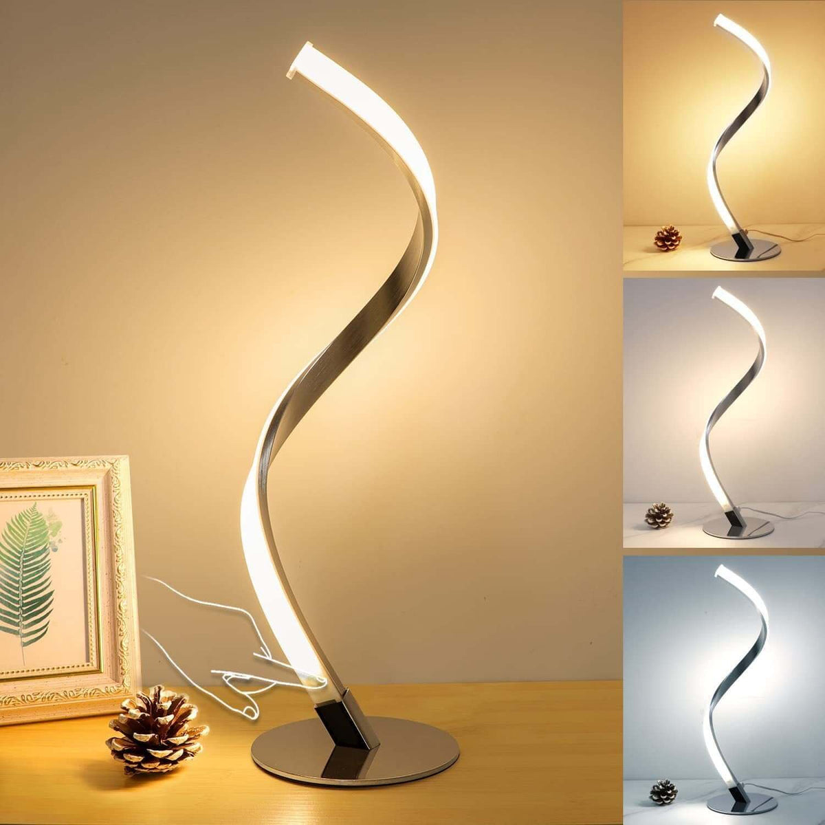 Compact Spiral Desk Lamp Small Bedside Night Light