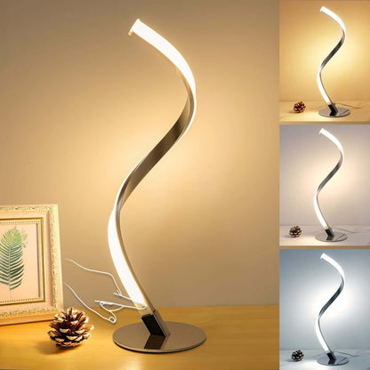 Compact Spiral Desk Lamp Small Bedside Night Light