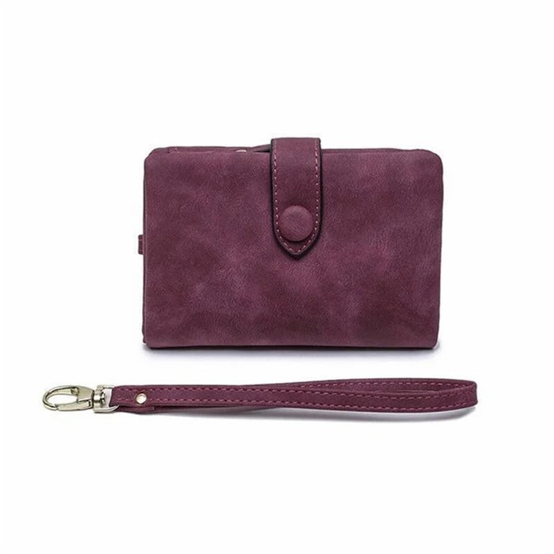 Compact Ladies Leather Tri Fold Wallet