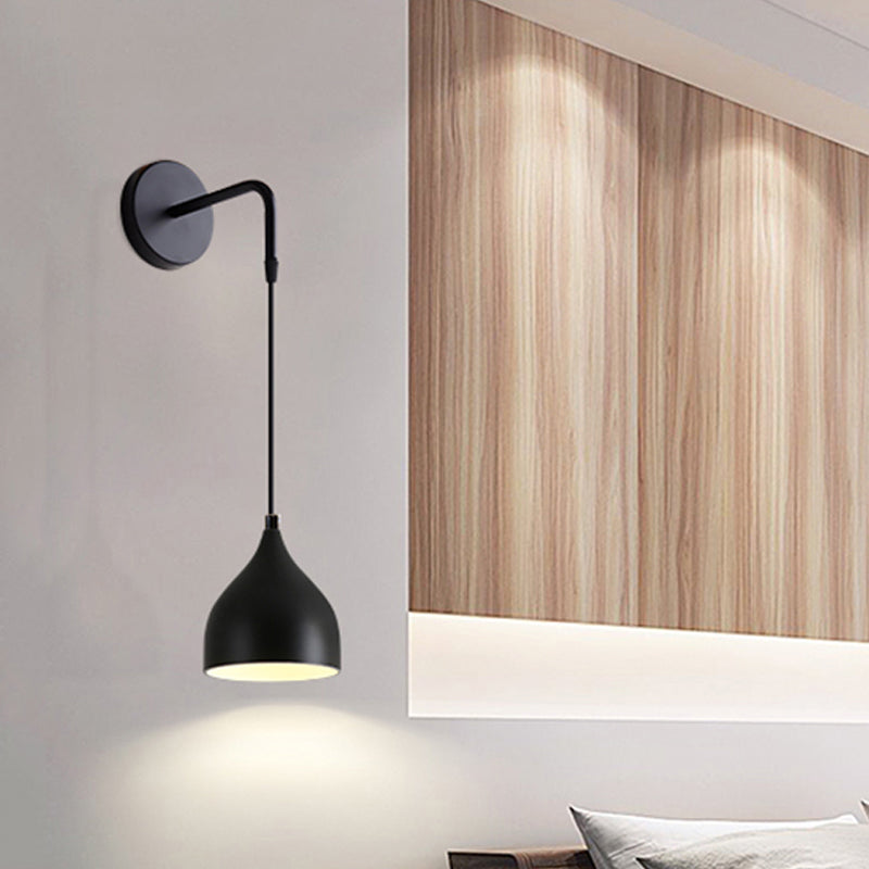 Sleek Metal Urn Style Wall Lamp for Bedroom