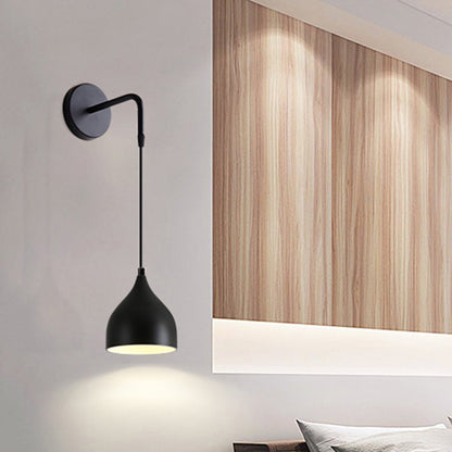 Sleek Metal Urn Style Wall Lamp for Bedroom