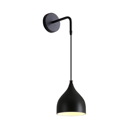 Sleek Metal Urn Style Wall Lamp for Bedroom