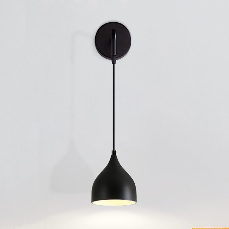 Sleek Metal Urn Style Wall Lamp for Bedroom