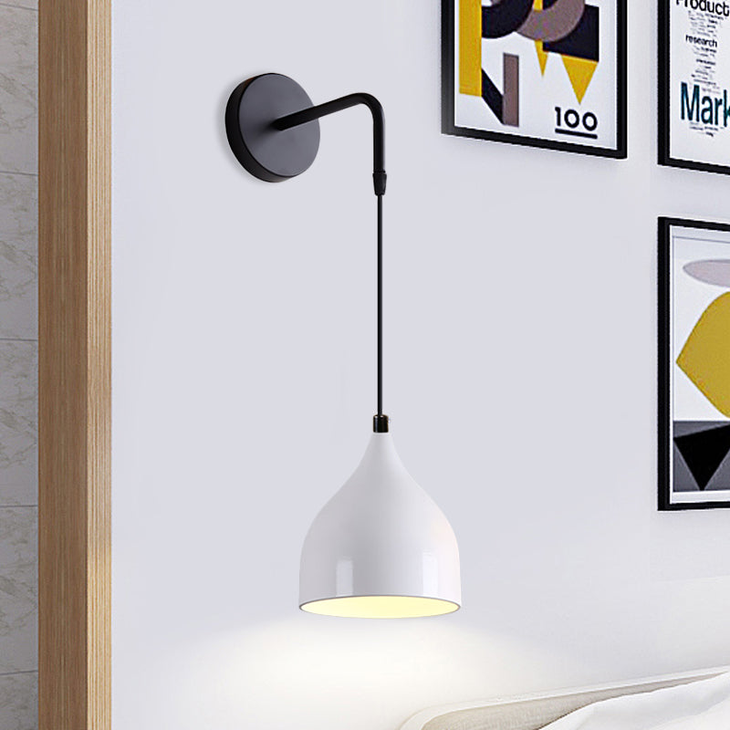Sleek Metal Urn Style Wall Lamp for Bedroom - Cofik