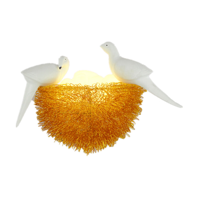 Luxury Bird Design 3 Light Metal LED Wall Sconce