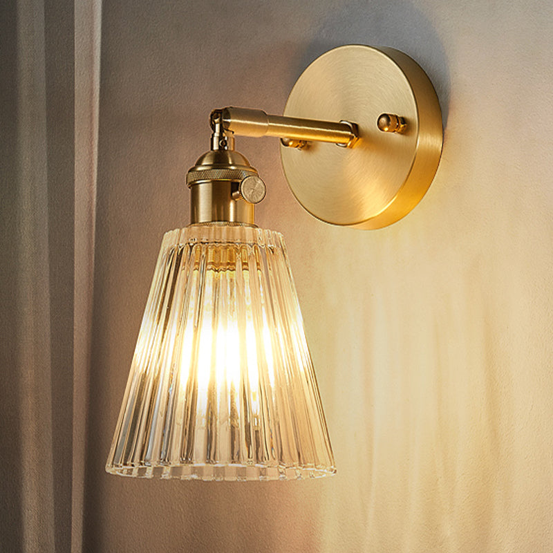 Modern Brass Glass Wall Sconce Lamp - Cofik