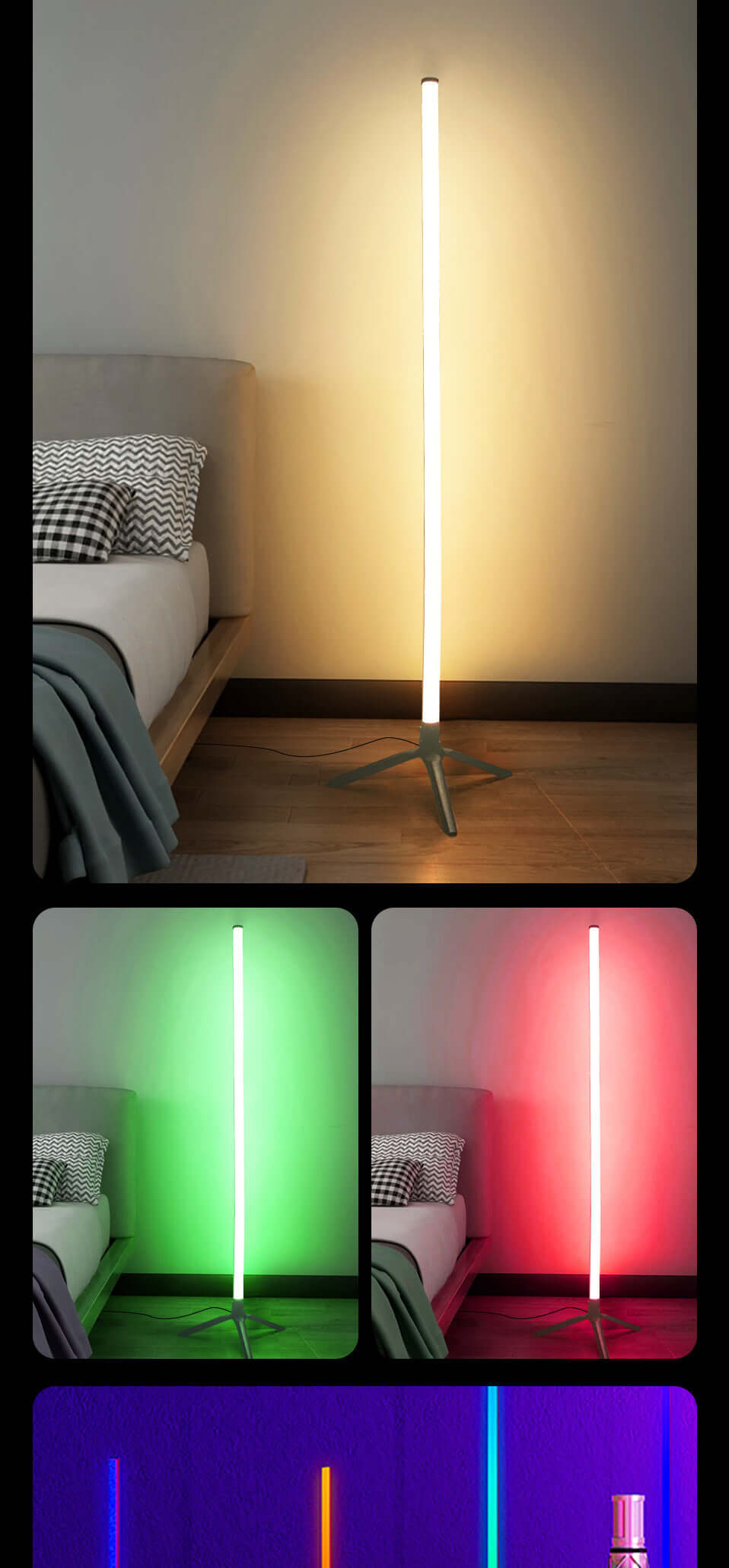 Colorful RGB Floor Lamp with Remote Control
