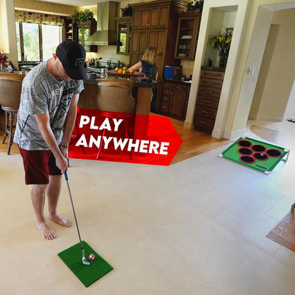 Compact Travel Golf Pong Table Set