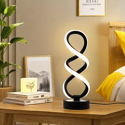 Stylish Spiral Desk Lamp with Color Options