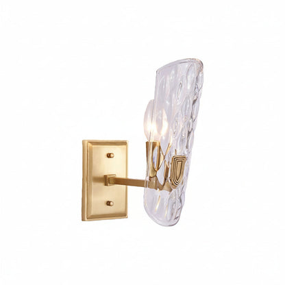 Elegant Brass Glass Wall Light