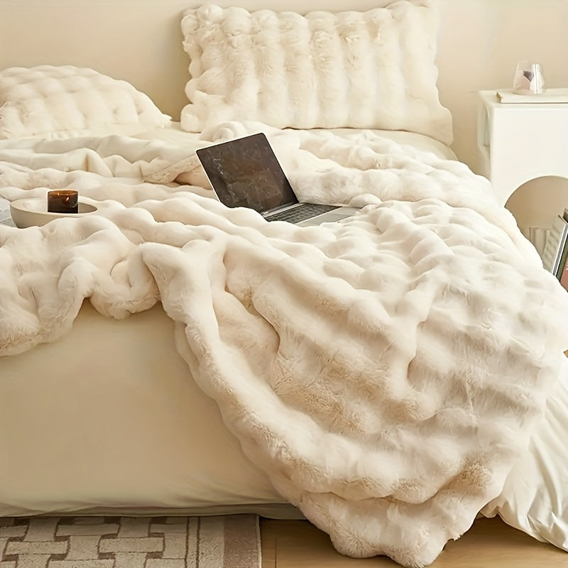 Soft Rabbit Plush Throw Blanket