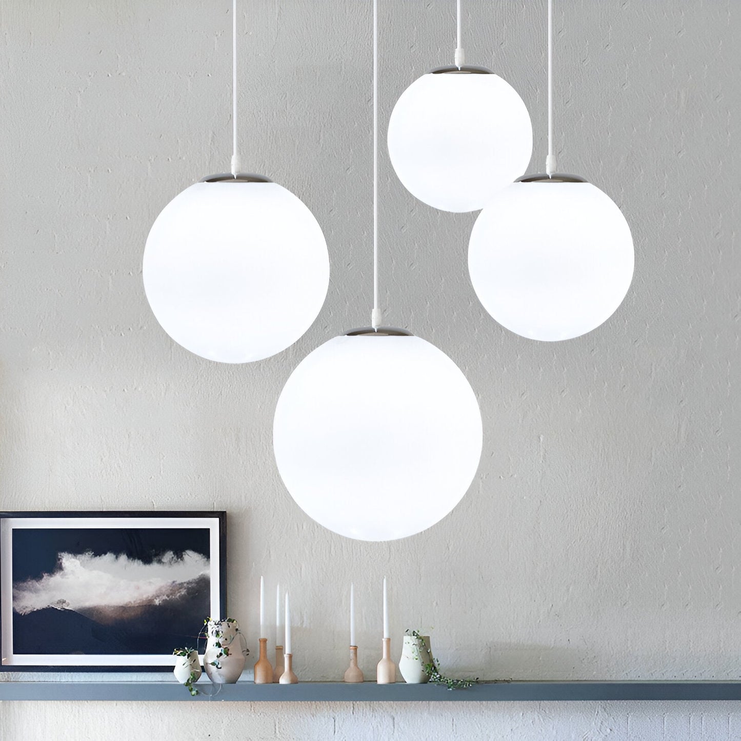 Simple Glass Pendant Ceiling Light Fixture
