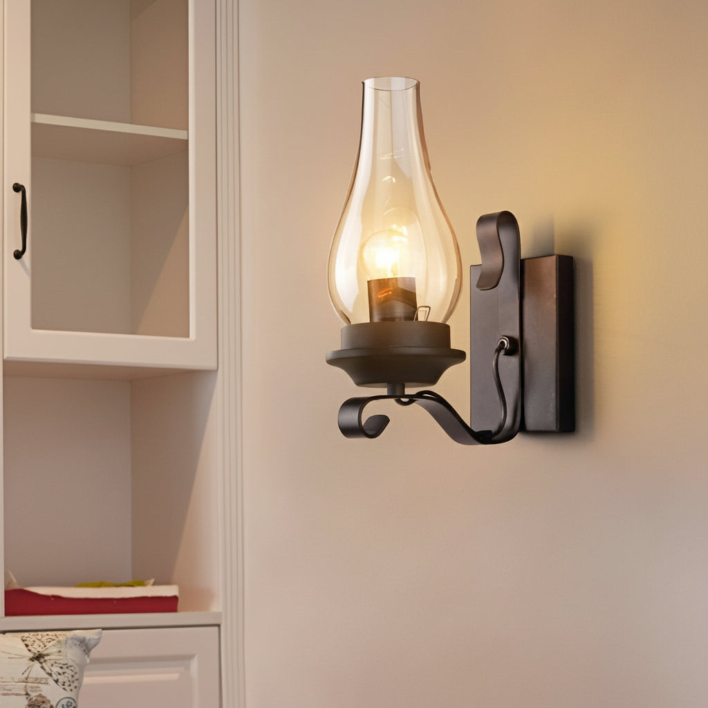 Rustic Metal Wall Light – Vintage Style E27 Sconce