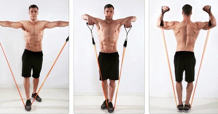 Home Gym Resistance Band Set with Handles and Strap