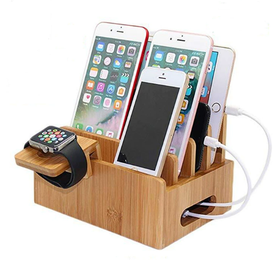 Eco Friendly Bamboo USB Charging Dock Station - Cofik