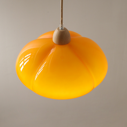 Classic Hanging Glass Pumpkin Lamp