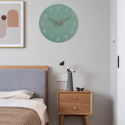 Big Silent Wooden Clock - Modern Minimalist Style