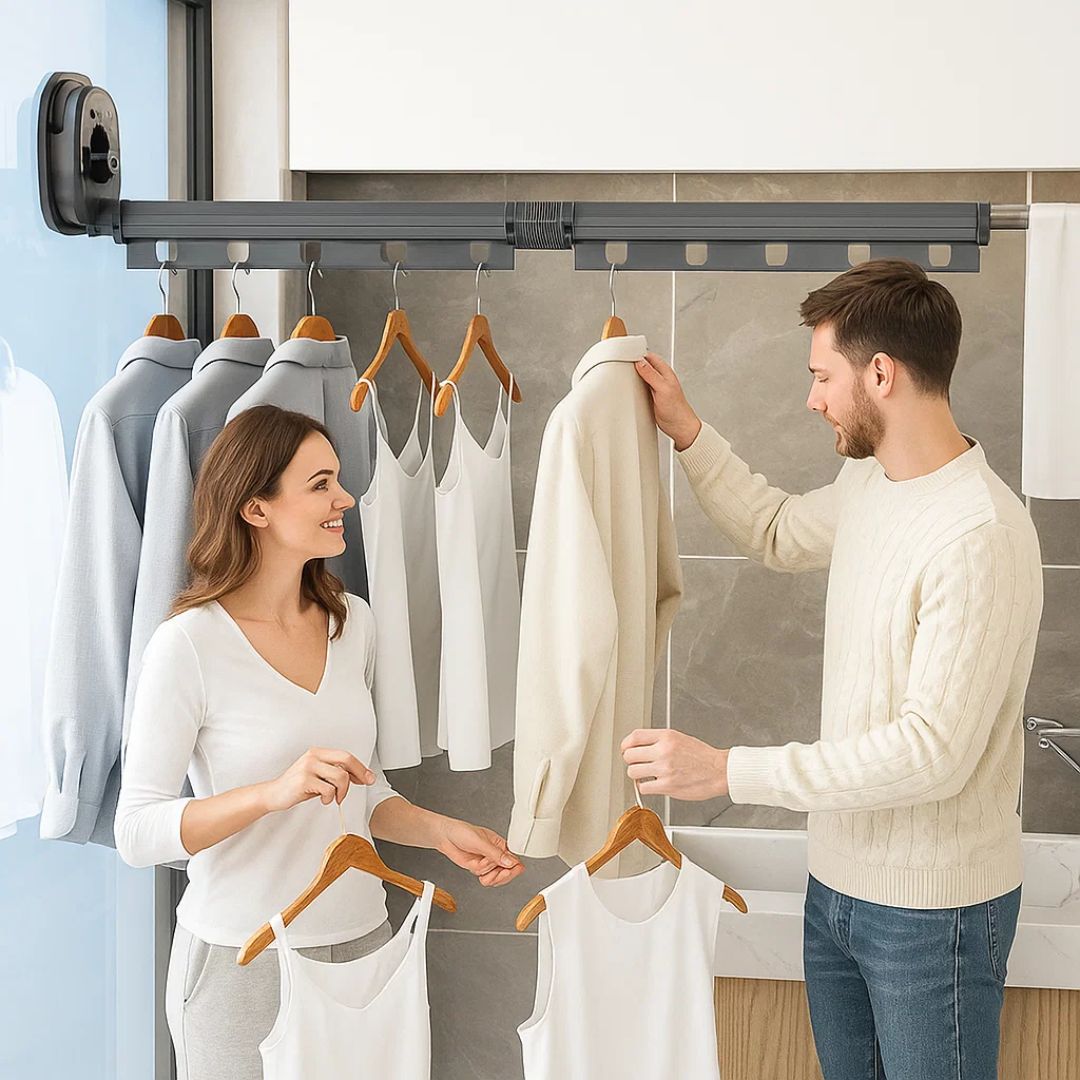 Compact Folding Wall Hanger Stainless Steel Rack