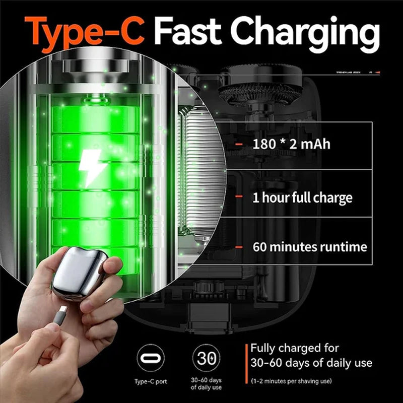 Compact Dual Head Electric Shaver