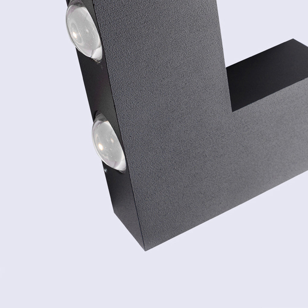 Sleek Outdoor LED Wall Light Waterproof Black Fixture