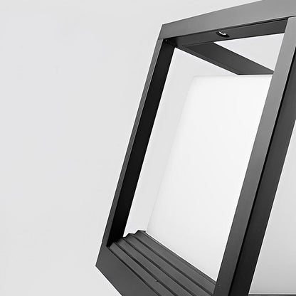 Sleek Black Solar Powered LED Fence Post Lights