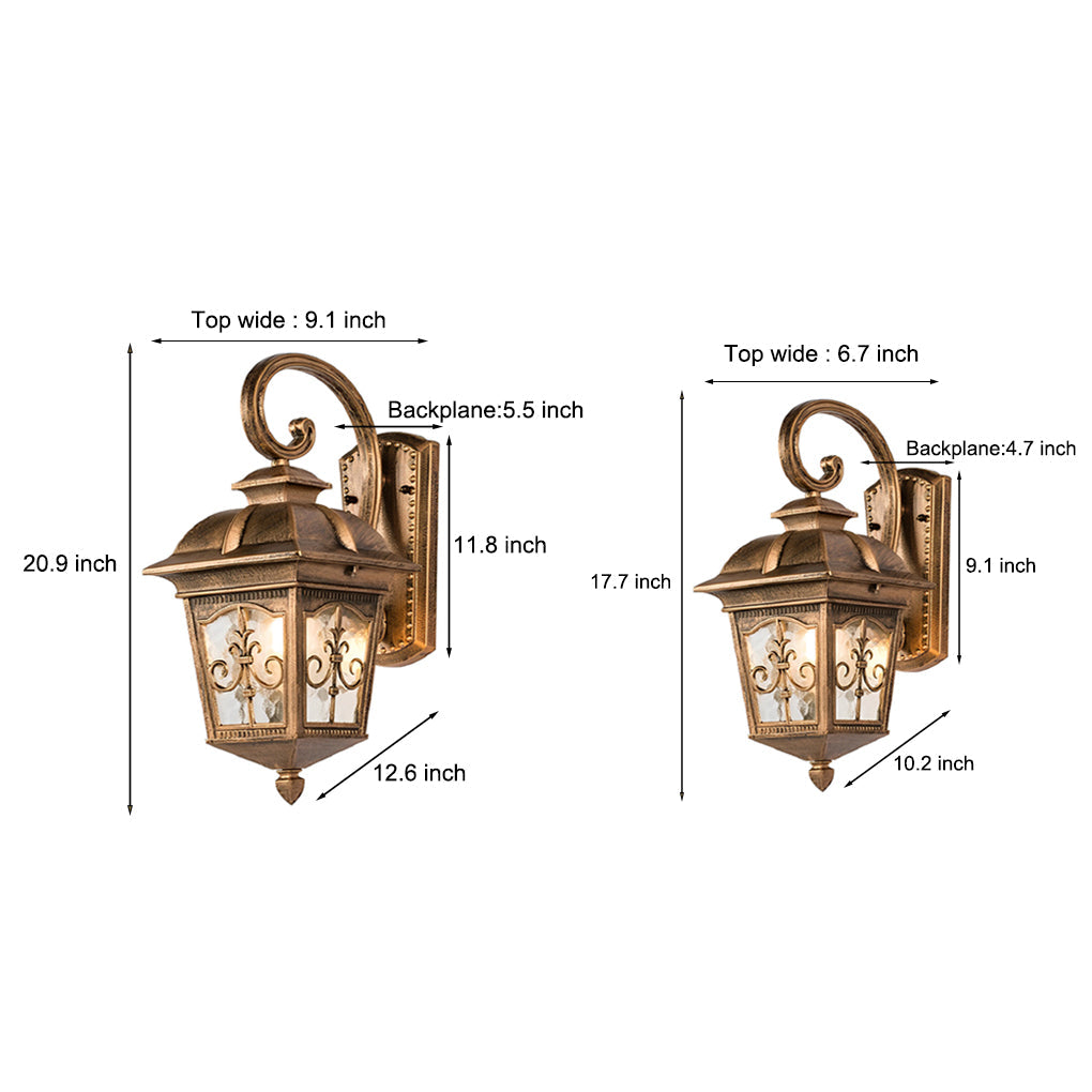 Classic Outdoor LED Glass Wall Lanterns