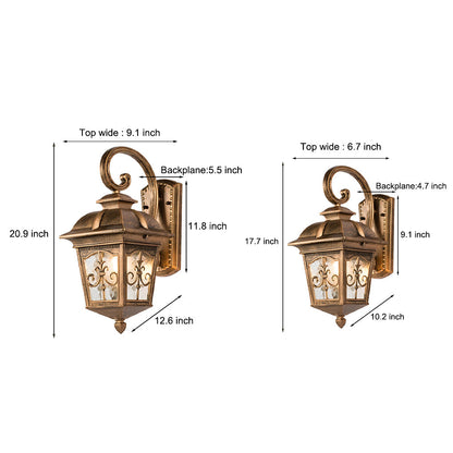 Classic Outdoor LED Glass Wall Lanterns