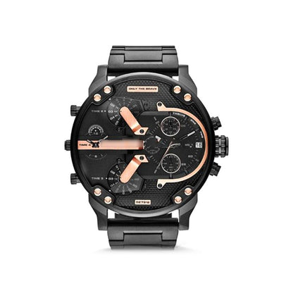 Modern Stainless Steel Quartz Chrono Watch
