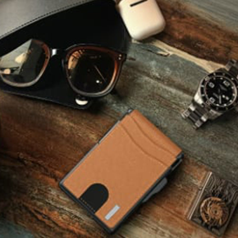 Premium Leather AirTag Wallet Card Holder