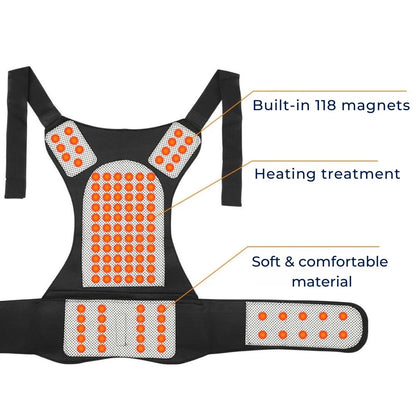 Warm Back Brace for Pain Relief and Posture Support