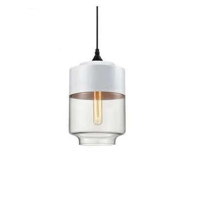 Unique Wooden Glass Hanging Lamp Adjustable