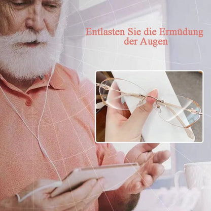 Stylish Rimless Blue Light Blocking Readers