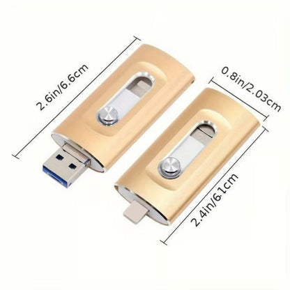 Versatile 3-in-1 USB Flash Drive for Phone and PC